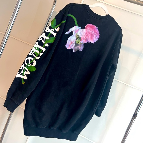 Off-White Dresses & Skirts - OFF-WHITE MAIN LABEL SWEATSHIRT DRESS BLACK OTHELLO FLORAL PRINT “WOMAN” M